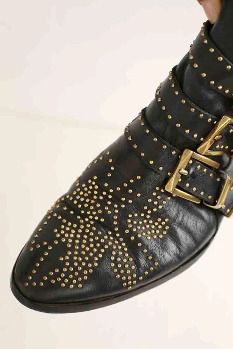 Boots à boucles Chloé Noir en Cuir