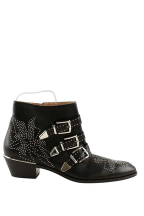 Boots à boucles Chloé Susanna Noir en Cuir, taille 42 - Seconde Main