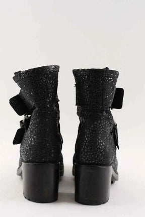 Boots à boucles Free Lance Noir en Cuir