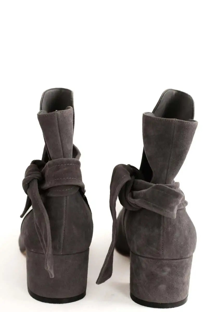 Boots à boucles Gianvito Rossi Gris en Cuir