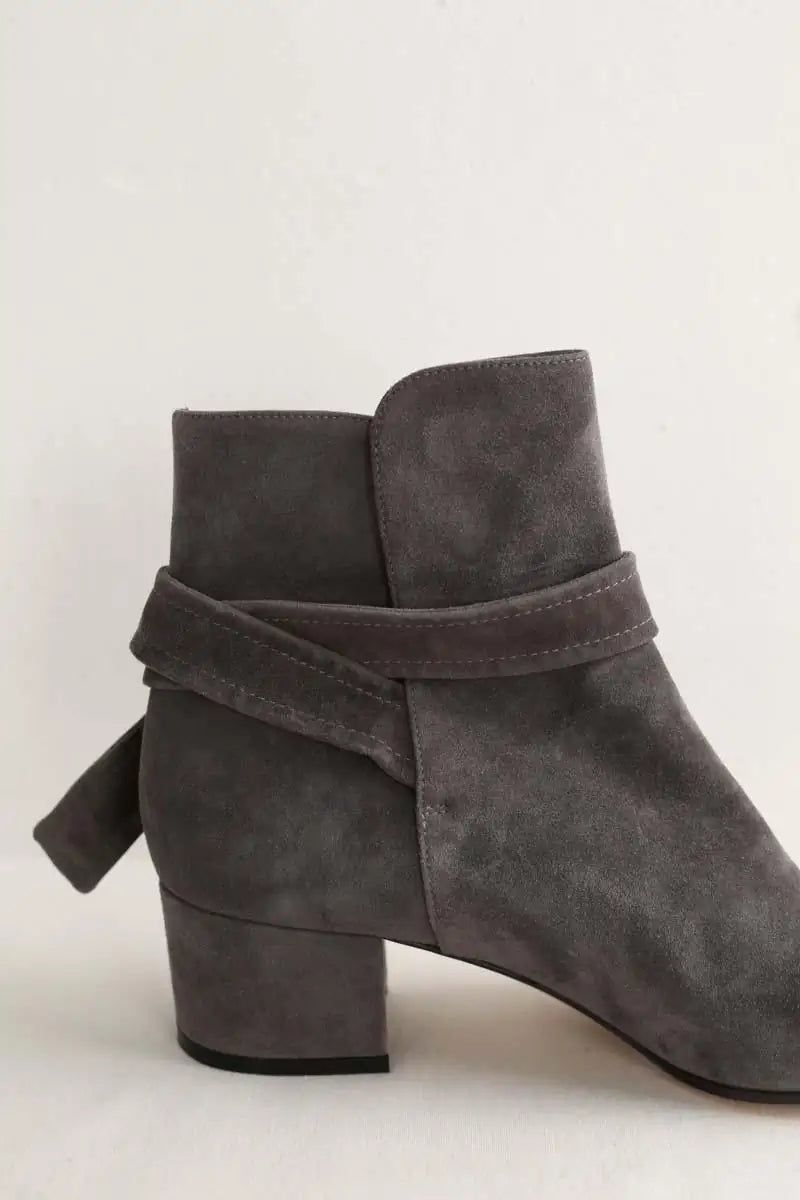 Boots à boucles Gianvito Rossi Gris en Cuir