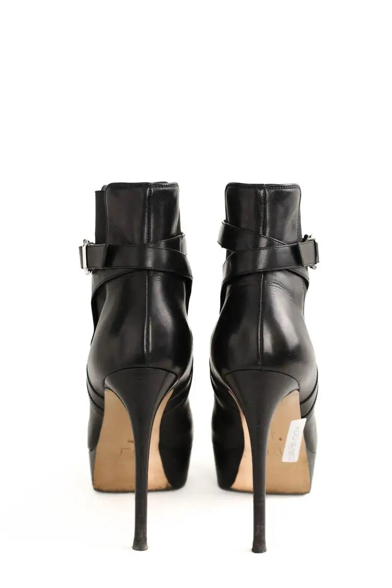 Boots à boucles Gianvito Rossi Noir en Cuir