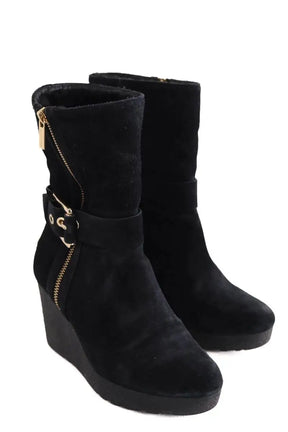 Boots à boucles Michael Kors Noir en Daim