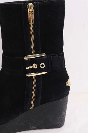 Boots à boucles Michael Kors Noir en Daim