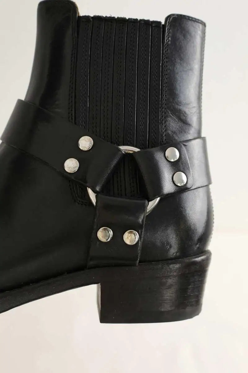 Boots à boucles RE/DONE Noir en Cuir