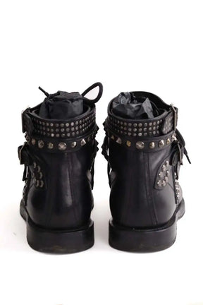 Boots à boucles Yves Saint Laurent Noir en Cuir