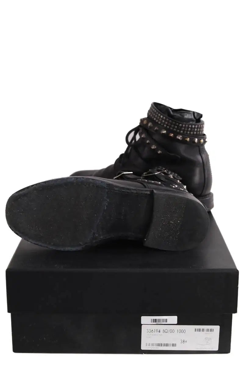 Boots à boucles Yves Saint Laurent Noir en Cuir