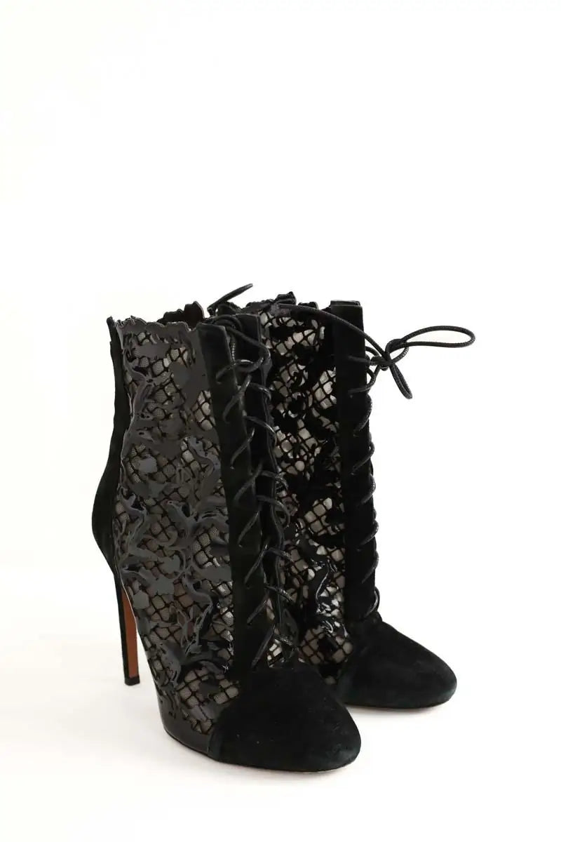 Boots à lacets Alaïa Noir en Daim
