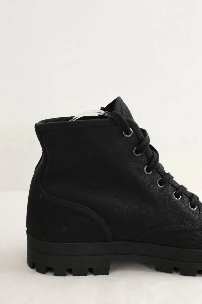 Boots à lacets Celine Noir en Tissu