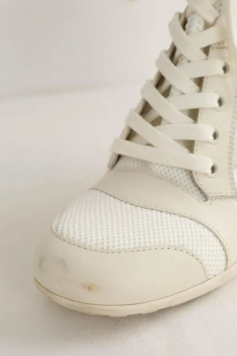 Boots à lacets Dior Blanc en Cuir