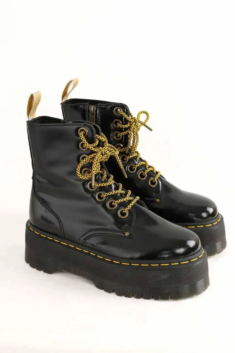 Boots à lacets Dr. Martens Vegan Jadon Max Noir en Cuir végétal