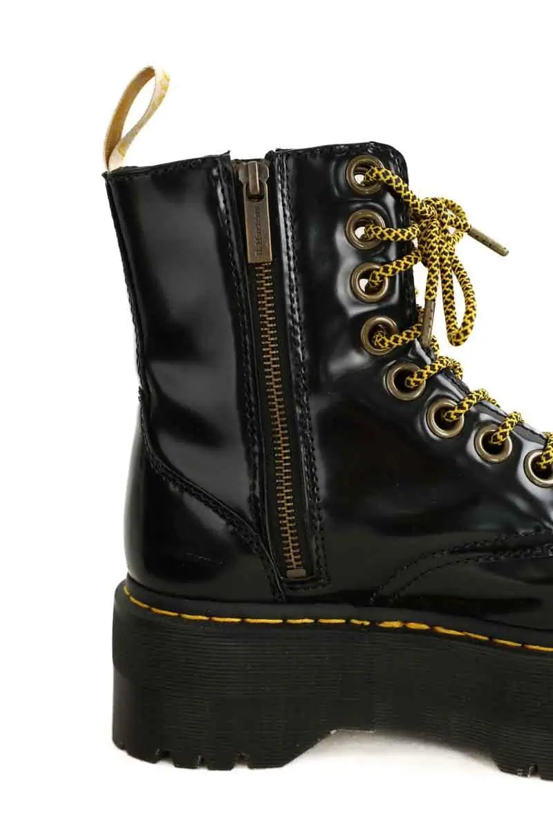 Boots à lacets Dr. Martens Vegan Jadon Max Noir en Cuir végétal