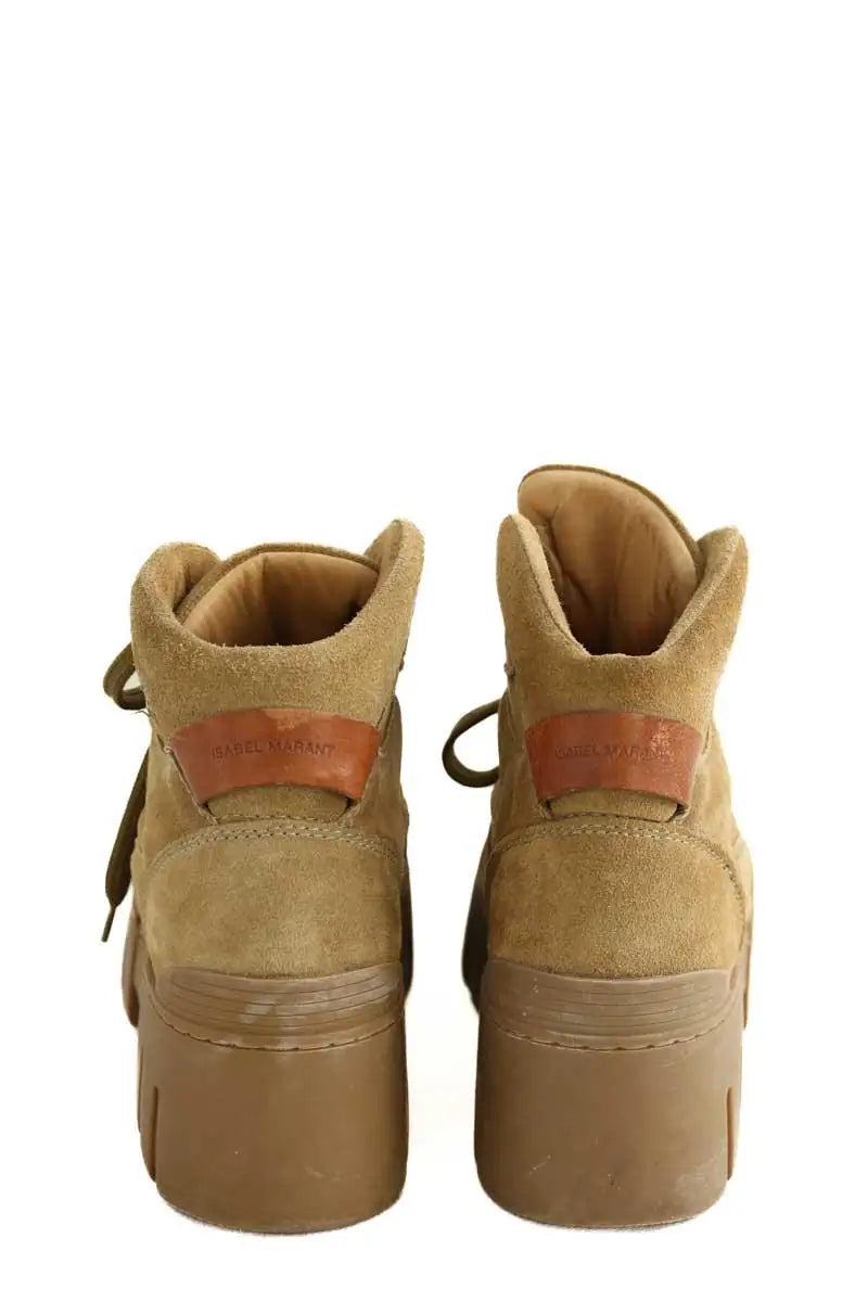 Boots à lacets Isabel Marant Kaki en Daim