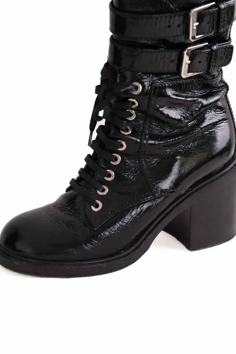 Boots à lacets Laurence Dacade Noir en Cuir