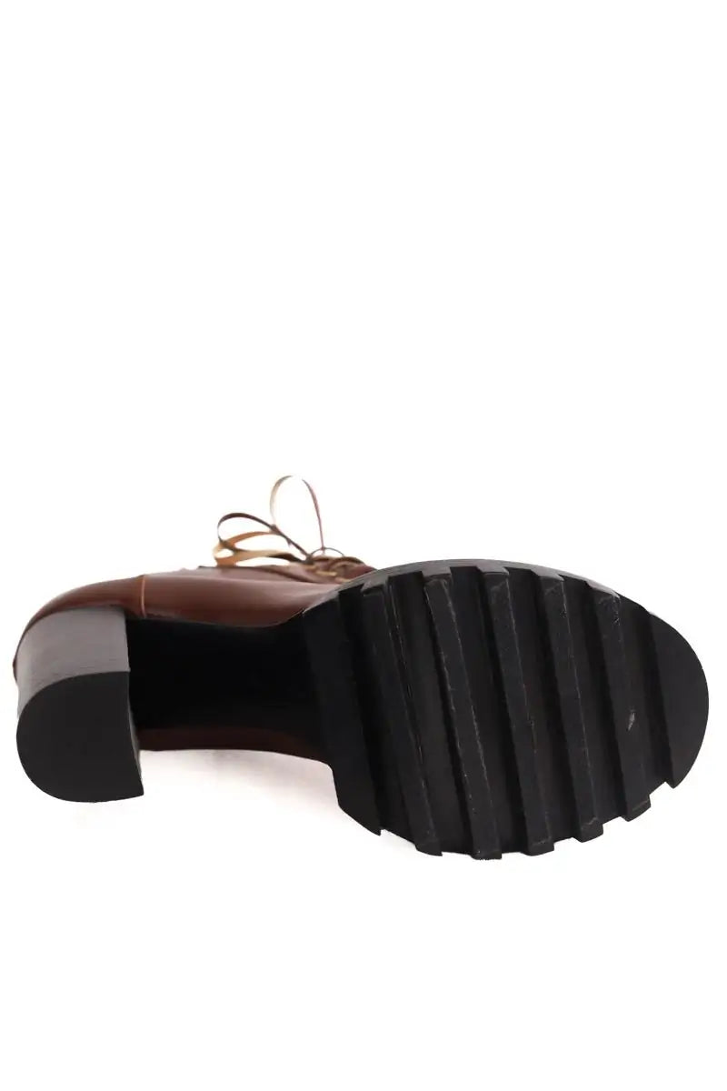 Boots à lacets Louis Vuitton Marron en Cuir