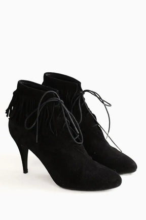 Boots à lacets Saint Laurent Noir en Daim