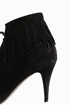 Boots à lacets Saint Laurent Noir en Daim