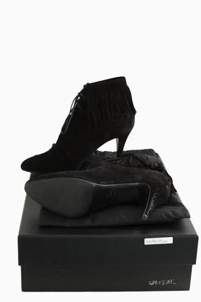 Boots à lacets Saint Laurent Noir en Daim