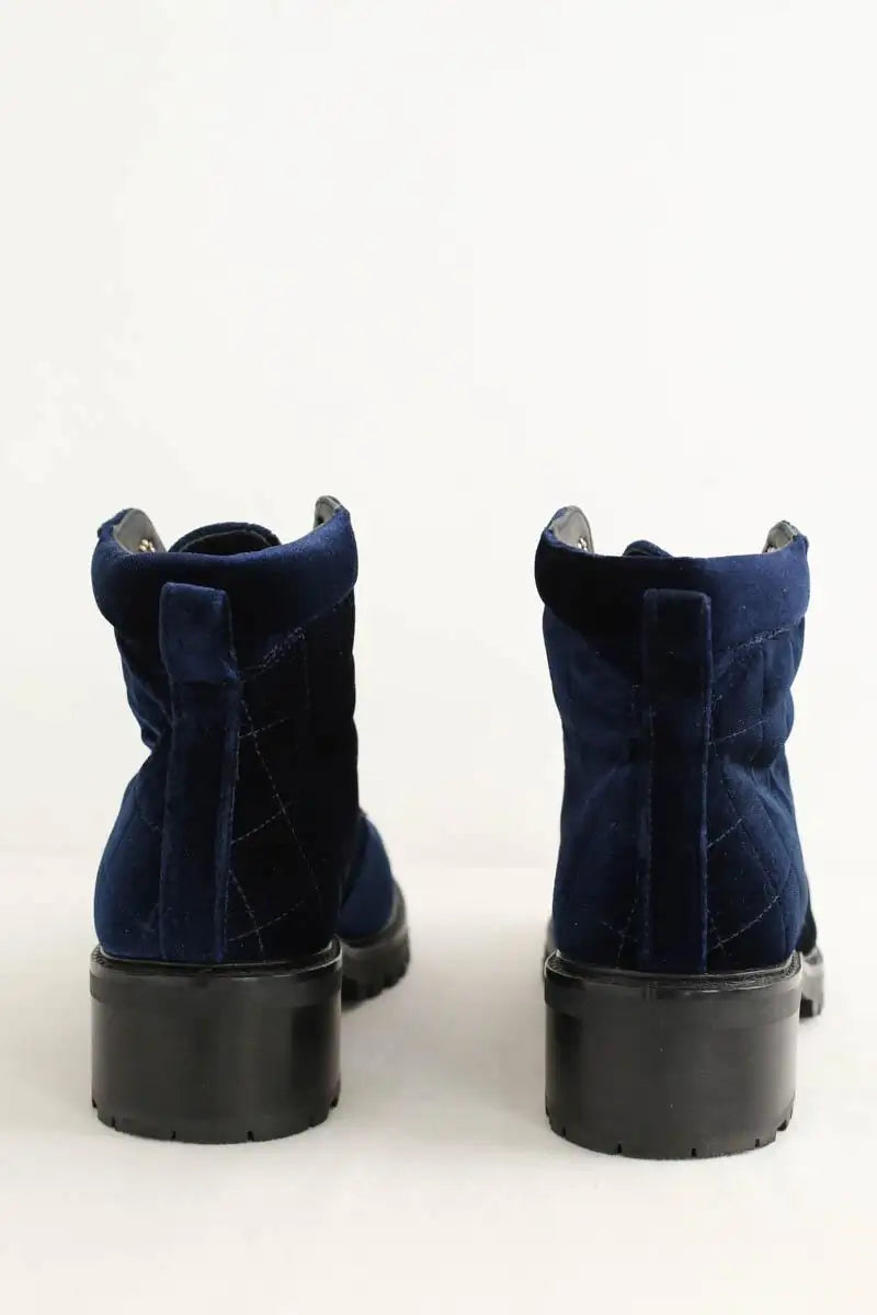Boots à lacets Sandro Bleu en Velours