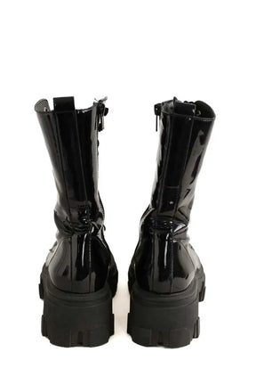 Boots à lacets The Kooples Noir en Cuir verni