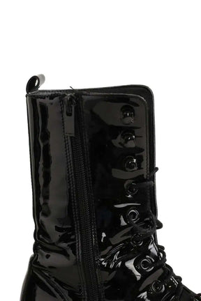 Boots à lacets The Kooples Noir en Cuir verni