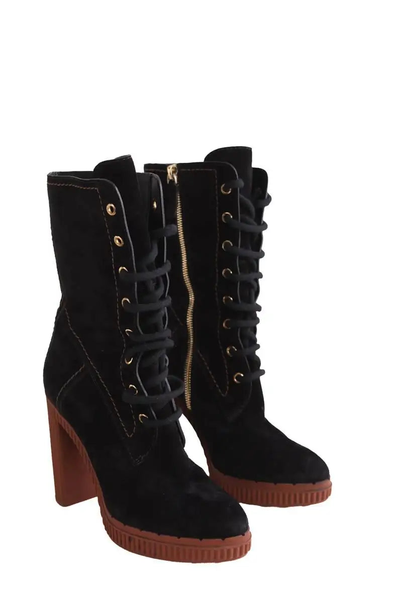 Boots à lacets Tod's Noir en Daim