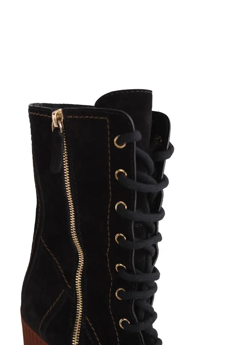 Boots à lacets Tod's Noir en Daim