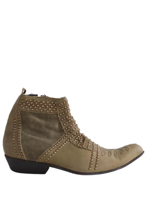 Boots Anine Bing Kaki en Cuir, taille 37 - Seconde Main