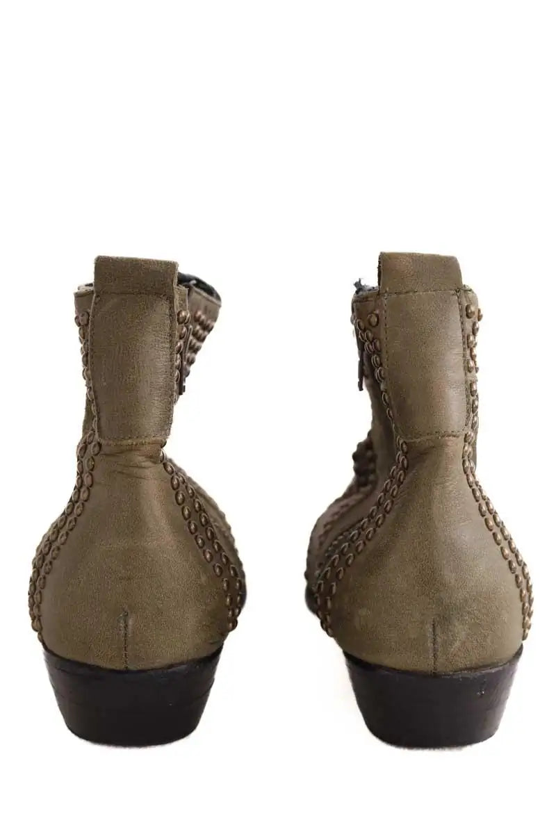Boots Anine Bing Kaki en Cuir