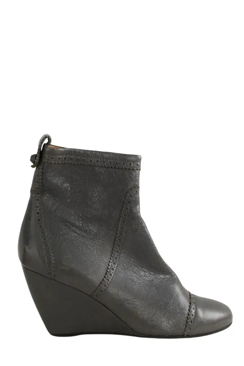 Boots Balenciaga Gris en Cuir, taille 39 - Seconde Main