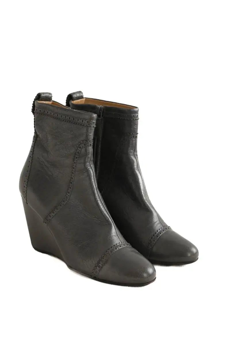 Boots Balenciaga Gris en Cuir