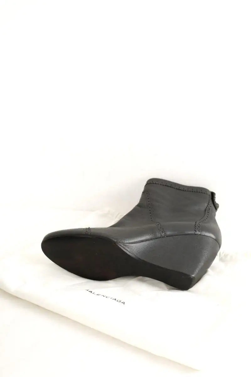 Boots Balenciaga Gris en Cuir
