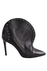 Boots Balmain Studded accents lace Noir en Cuir, taille 40 - Seconde Main