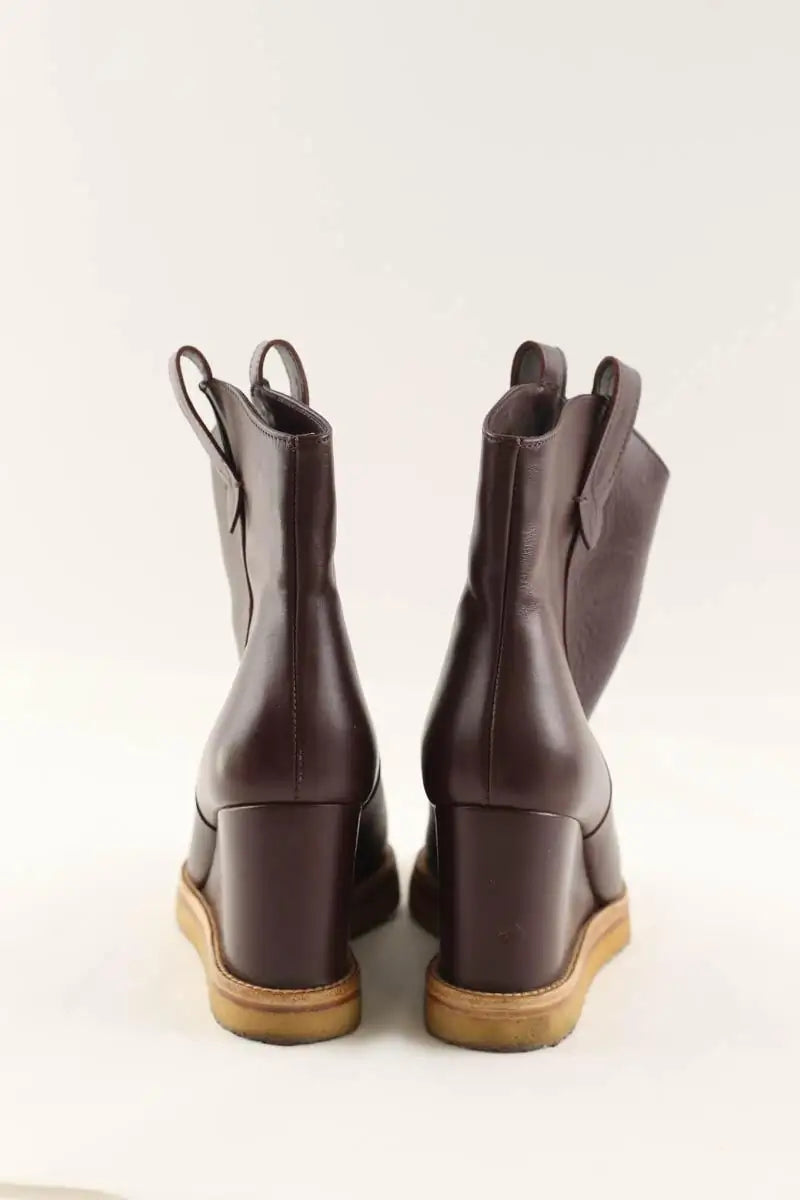Boots Ba&Sh Bordeaux en Cuir