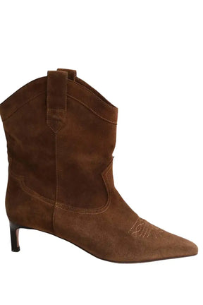Boots Ba&Sh Camel en Daim, taille 38 - Seconde Main