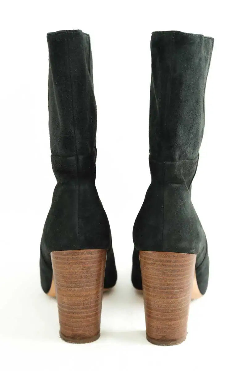 Boots Ba&Sh Vert en Daim
