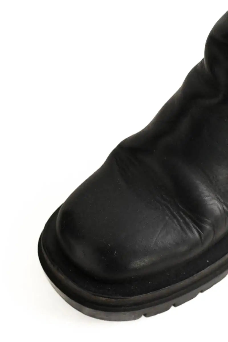 Boots Bottega Veneta Lug Noir en Cuir