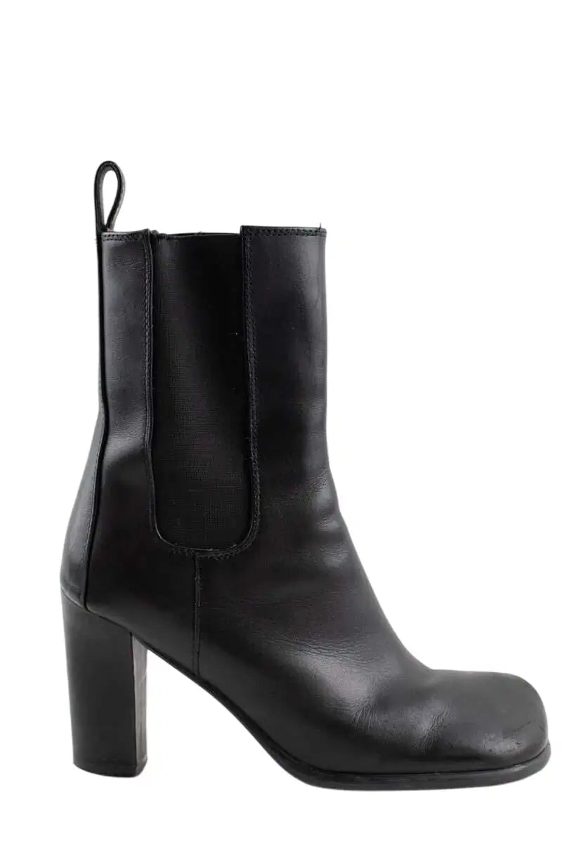 Boots Bottega Veneta Noir en Cuir, taille 39 - Seconde Main
