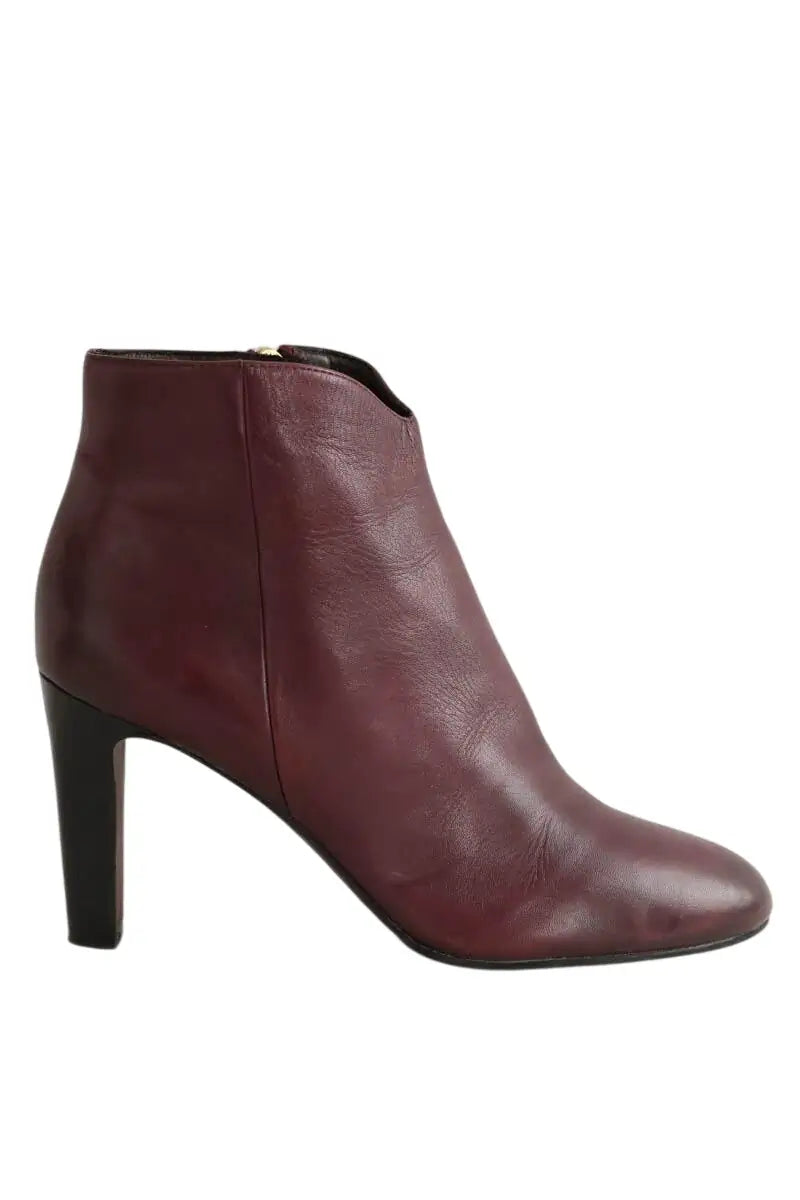 Boots Bruno Premi Bordeaux en Cuir, taille 38 - Seconde Main