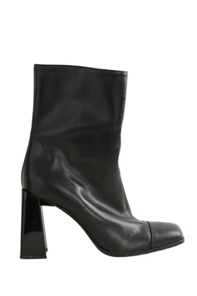 Boots Carel Noir en Cuir, taille 41 - Seconde Main
