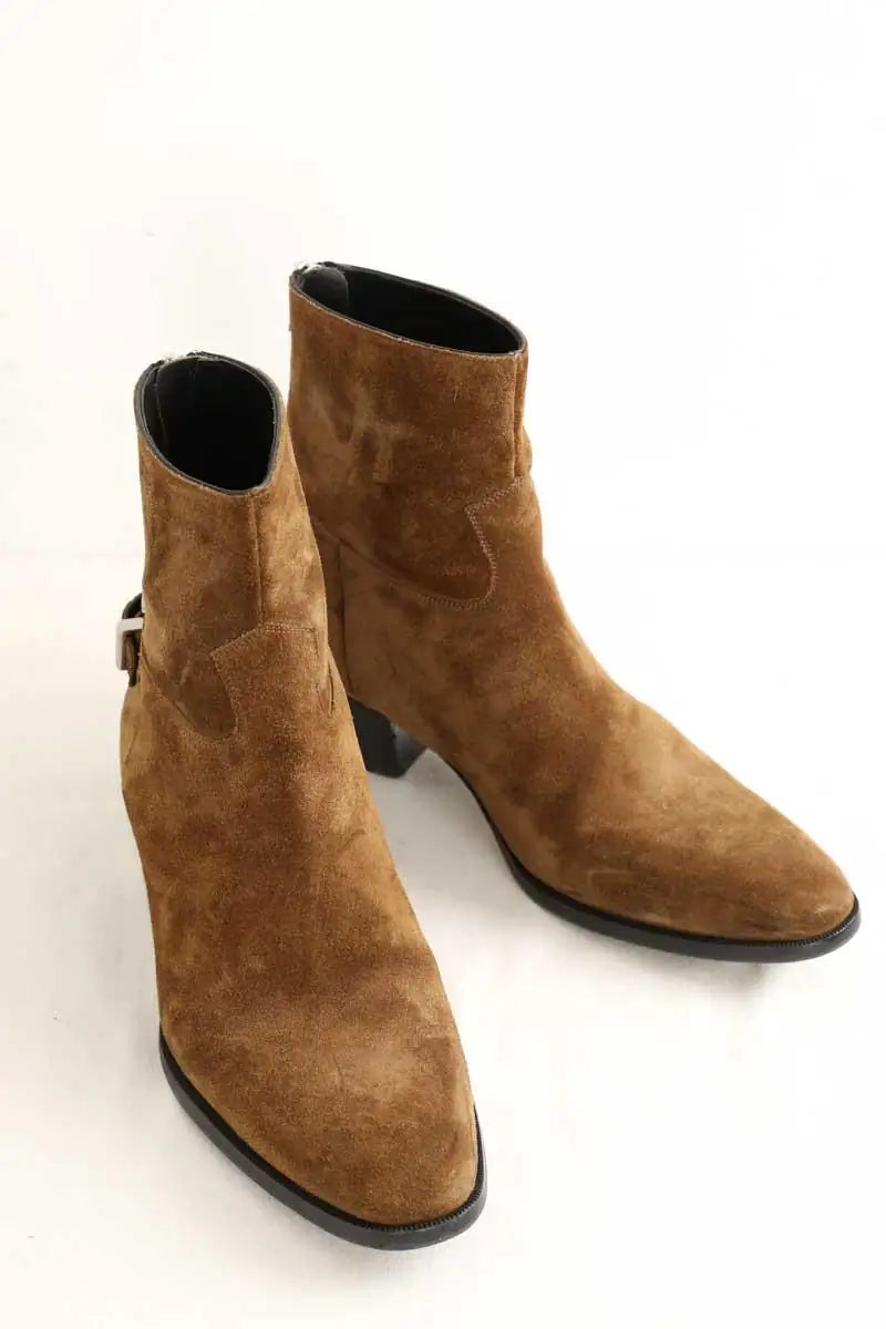 Boots Celine Marron en Daim