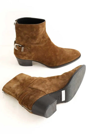 Boots Celine Marron en Daim