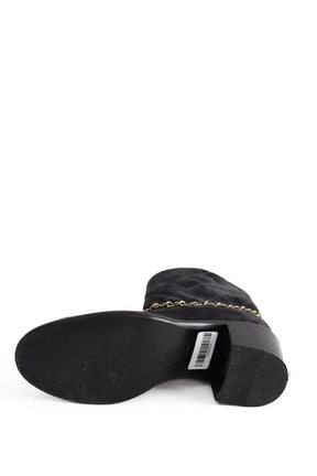 Boots Chanel Noir en Daim