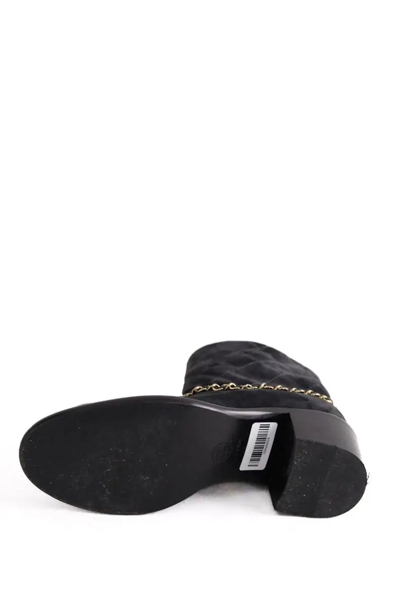 Boots Chanel Noir en Daim