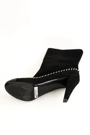 Boots Chanel Noir en Daim