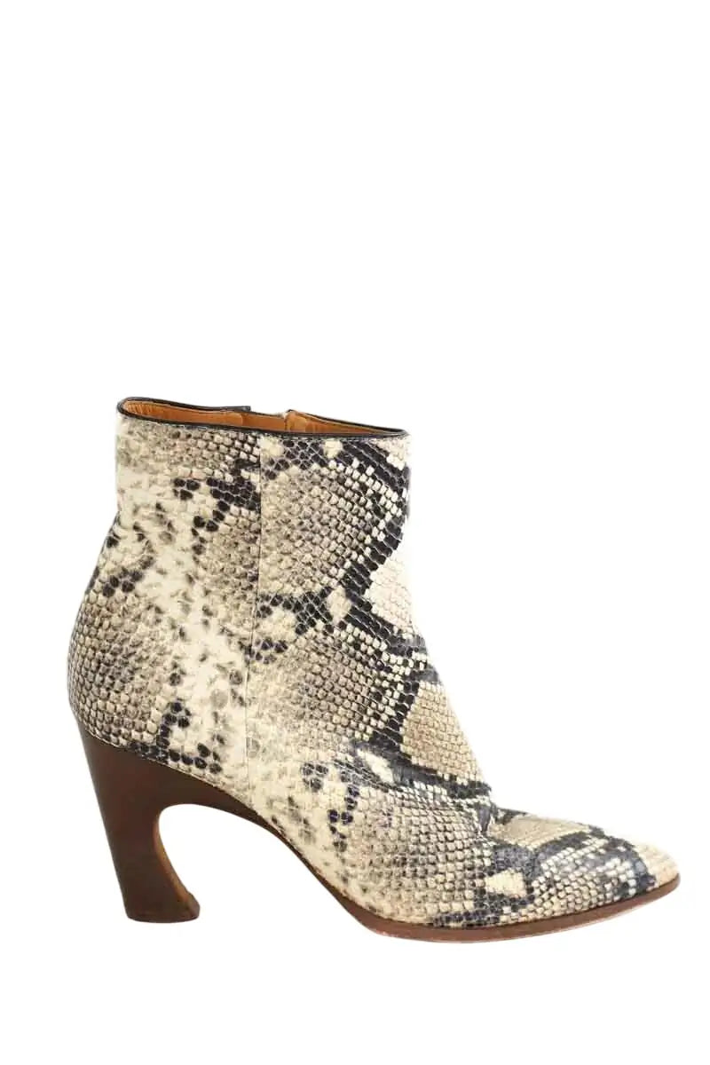 Boots Chloé Oli Beige en Cuirs exotiques, taille 38 - Seconde Main