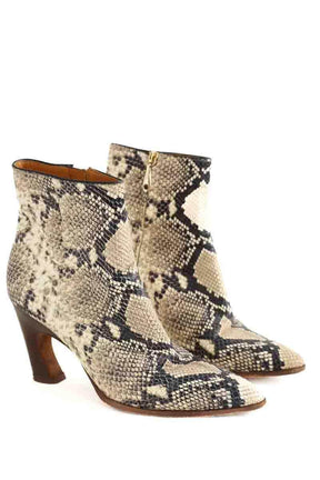 Boots Chloé Oli Beige en Cuirs exotiques