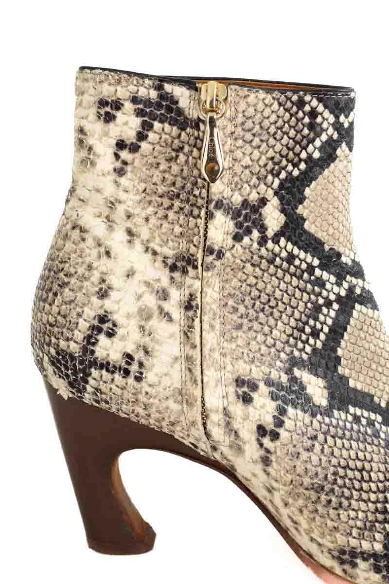 Boots Chloé Oli Beige en Cuirs exotiques