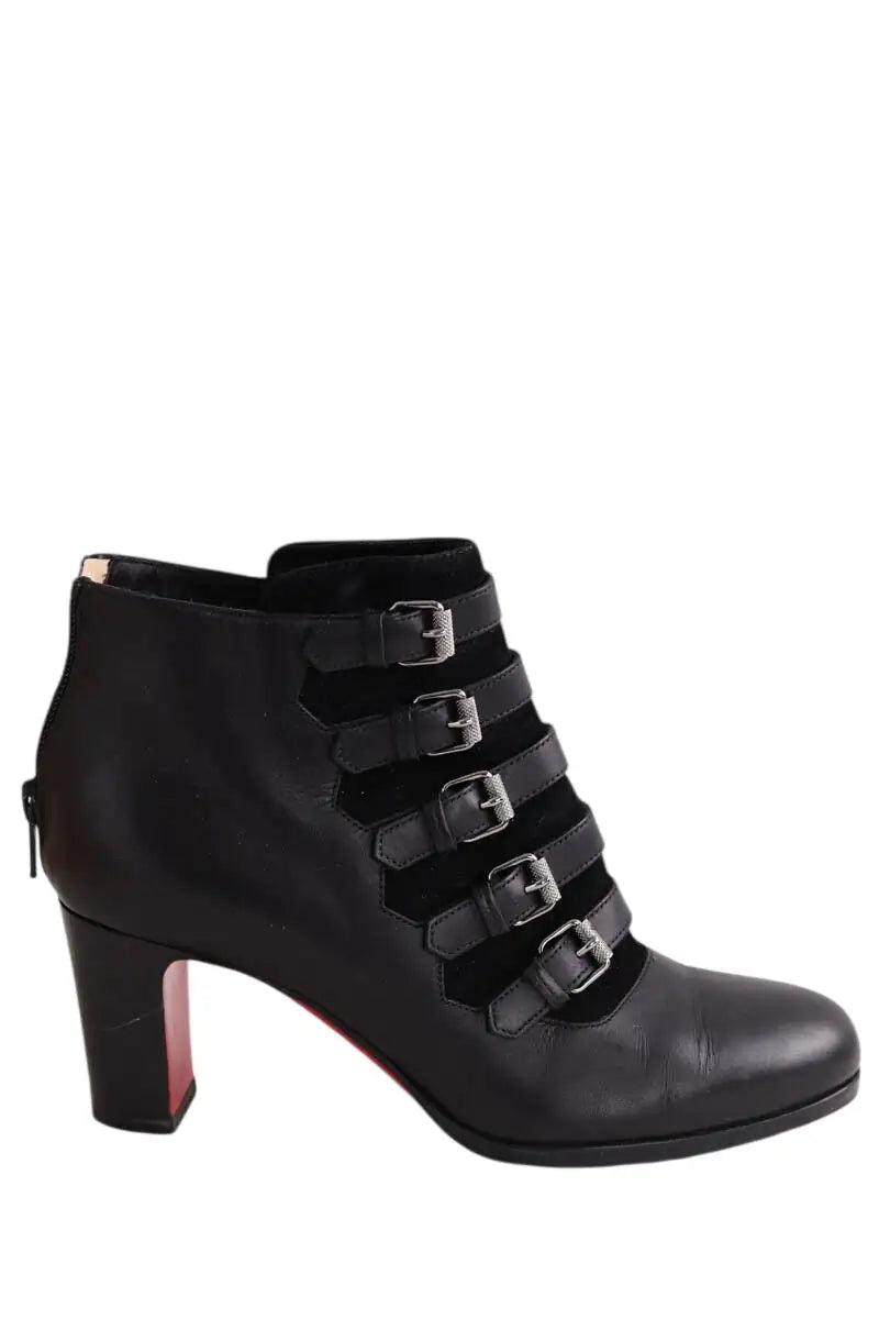 Boots Christian Louboutin Noir en Daim, taille 36 - Seconde Main