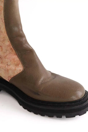 Boots Claris Virot Kaki en Cuir